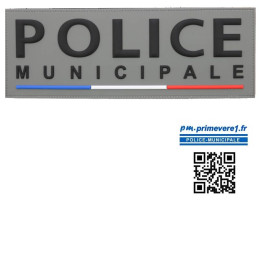 Grade police municipale resine 50x50 basse visibilité velcro