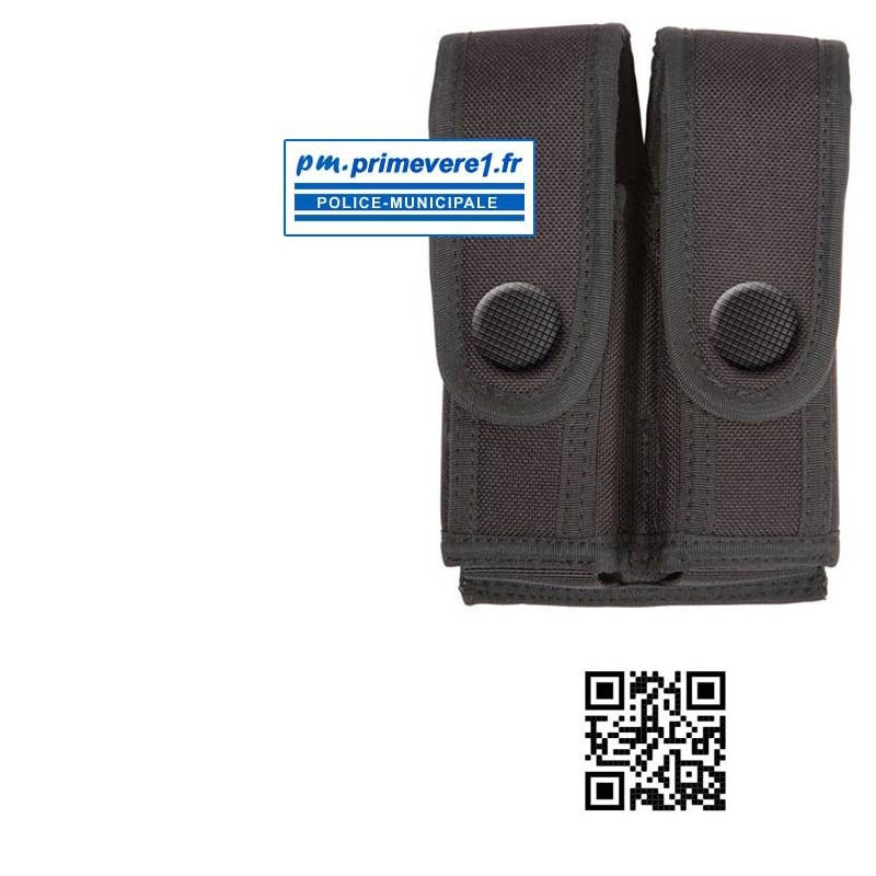 Porte chargeur Double PA cordura pour ceinturon Police-Municipale